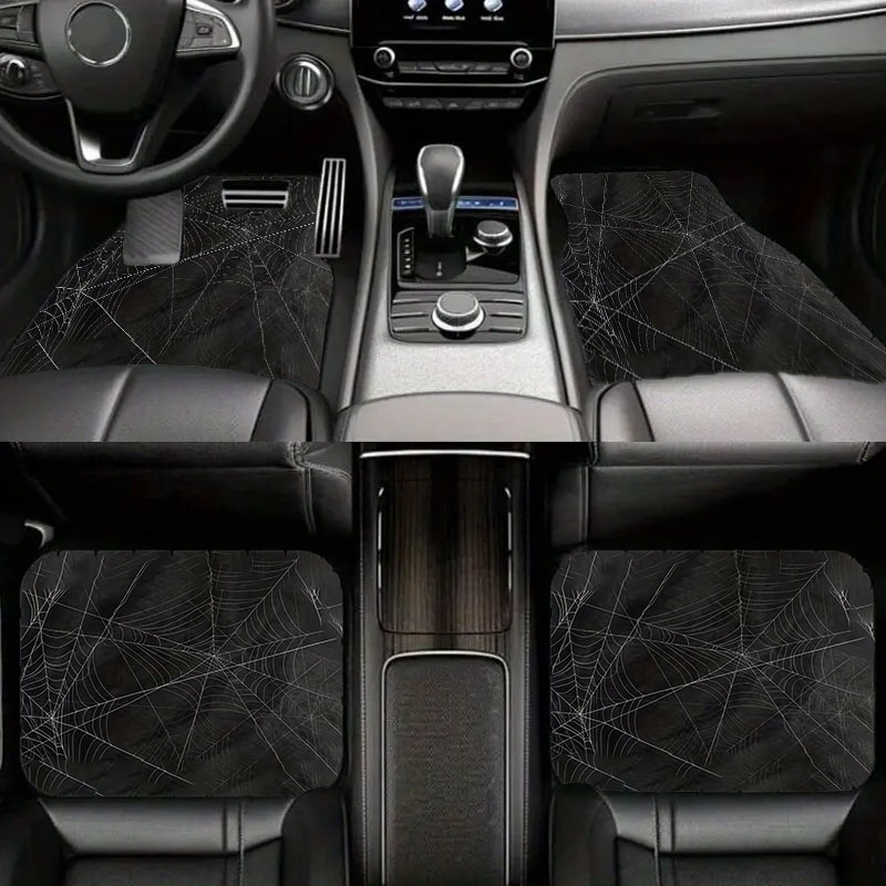 Interior Design Web Free - 5 stuks autovloermatten met spinnenwebpatroon |