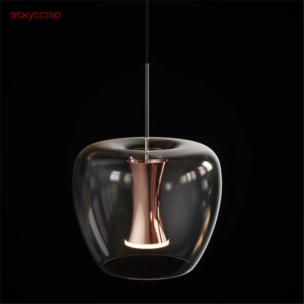 Interior Design Years Of Study - Modern design appelvormige helderglazen led-hanglampen mode