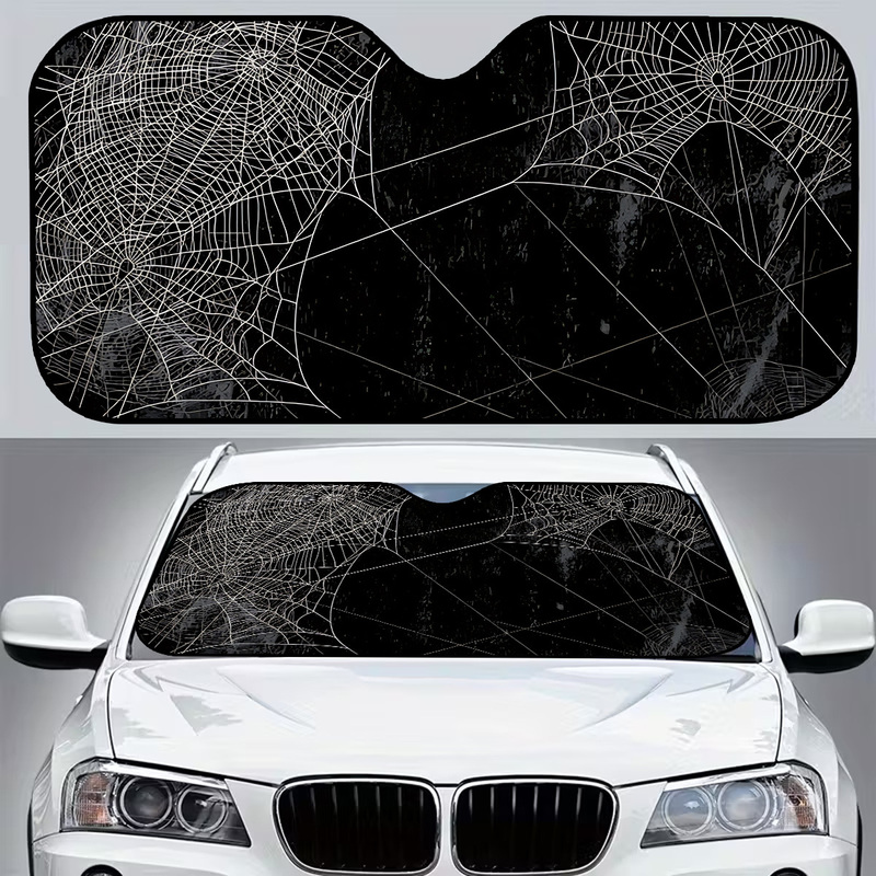 Interior Design Web Free - 1 stuks spinnenweb-voorruitzonnescherm, voor SUV, camper,