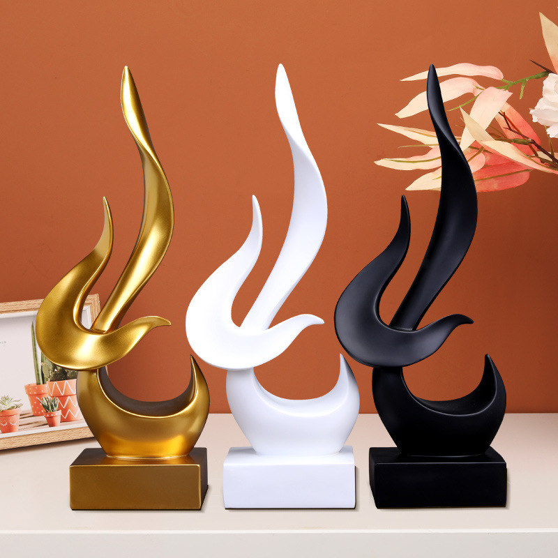 Interior Design Apartment - Creatieve Vlam Vogel Standbeelden Abstract Sculptuur