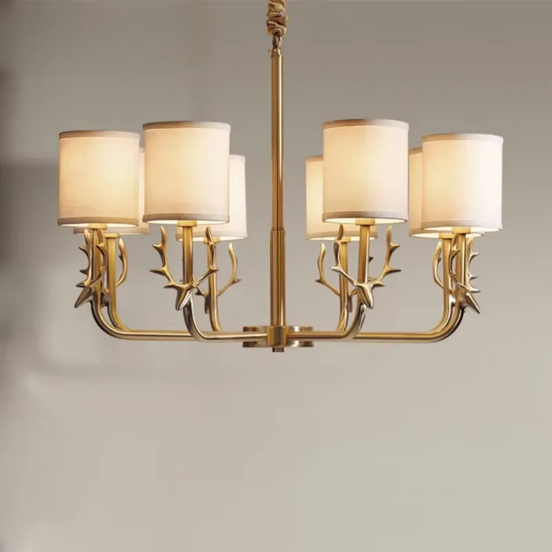 Interior Design Years Of Study - Koperen kroonluchter voor woonkamer slaapkamer studeerkamer