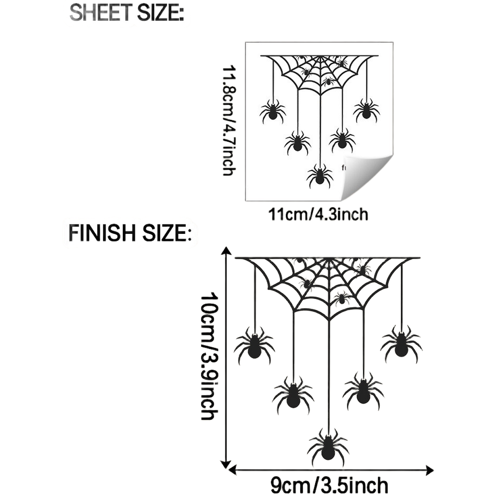 Interior Design Web Free - Halloween web-wandsticker voor woonkamer, slaapkamer, studeerkamer,