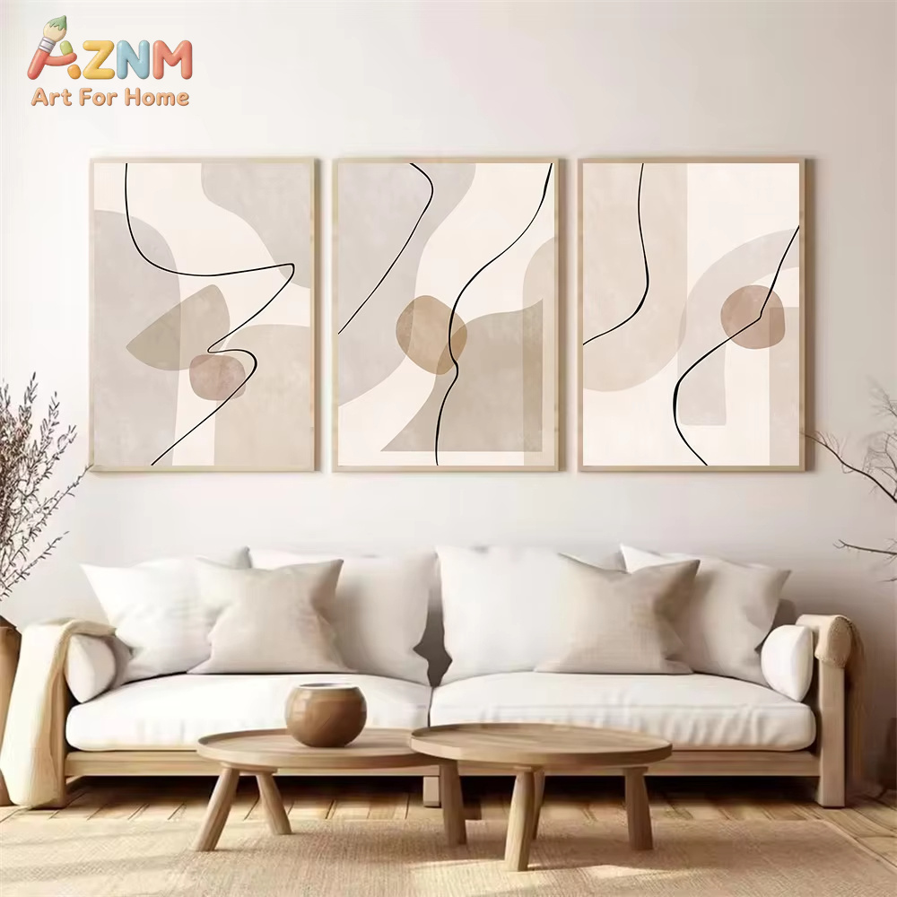 Abstracte beige geometrie lijn - Interior Design Apartment recensie en prijs