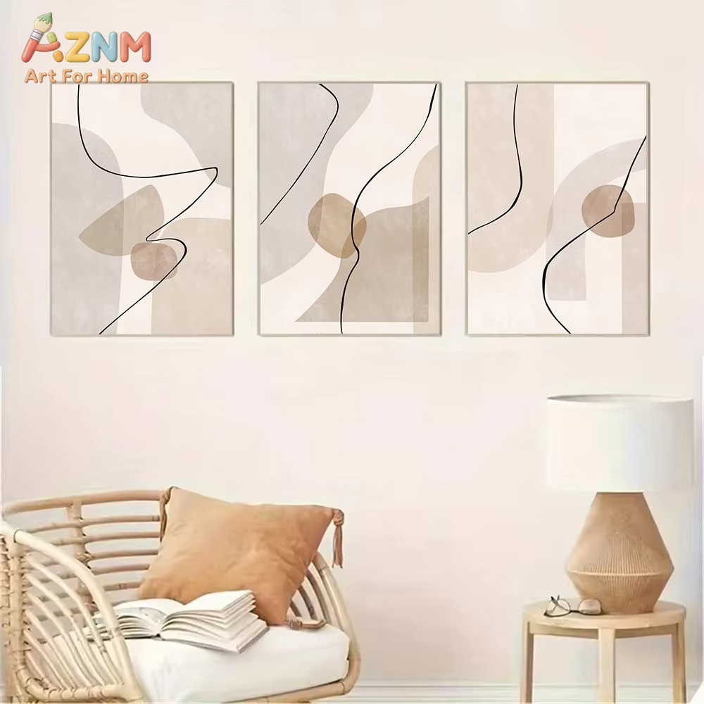 Abstracte beige geometrie lijn - Interior Design Apartment recensie en prijs