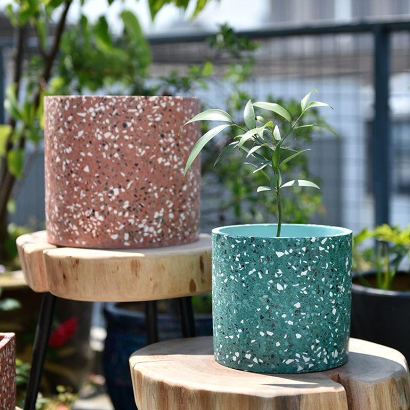 Grote Bloempot Siliconen Malle - Terrazzo Pot Cement recensie en prijs