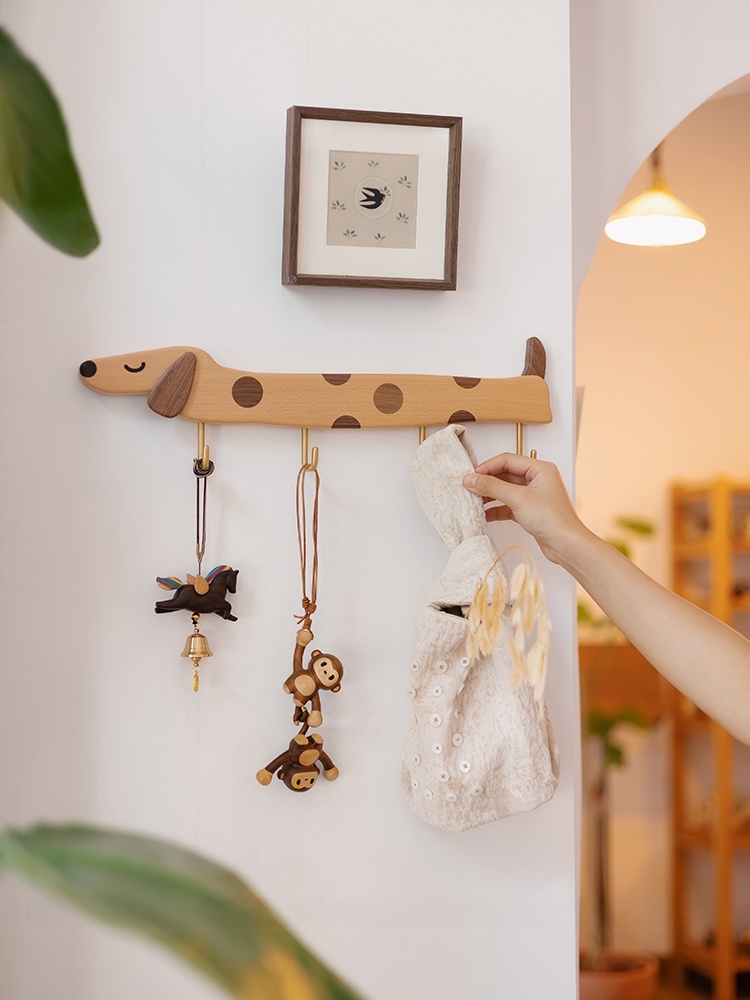 Houten worsthond wandhaak entr - Interior Design Apartment recensie en prijs