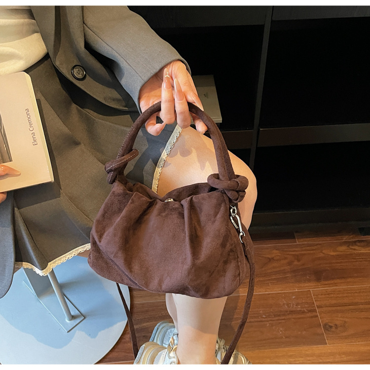 Ruched Cloud Bag Dames Suede k - Interior Design Korean Style recensie en prijs